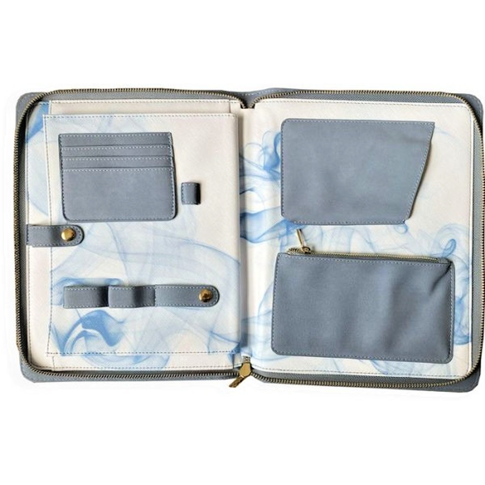 NWOB Blue Leatherette Organizational Pouch by Oliver Smith & Co, LLC - Picture 2 of 7